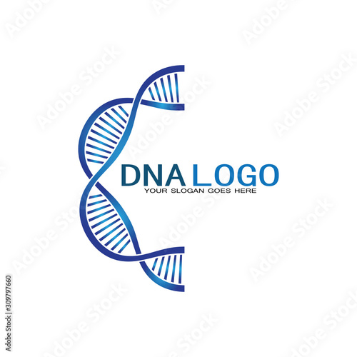 DNA vector logo design template.modern medical logotype.laboratory science icon symbol.colorful pharmacology sign-vector