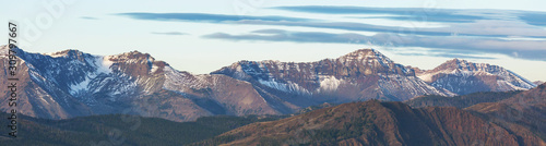 Mountains on sunset