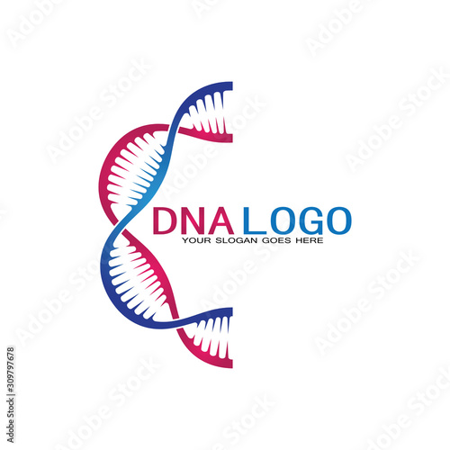 DNA vector logo design template.modern medical logotype.laboratory science icon symbol.colorful pharmacology sign-vector