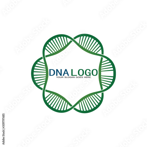 DNA vector logo design template.modern medical logotype.laboratory science icon symbol.colorful pharmacology sign-vector