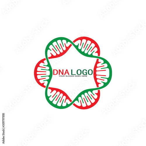 DNA vector logo design template.modern medical logotype.laboratory science icon symbol.colorful pharmacology sign-vector