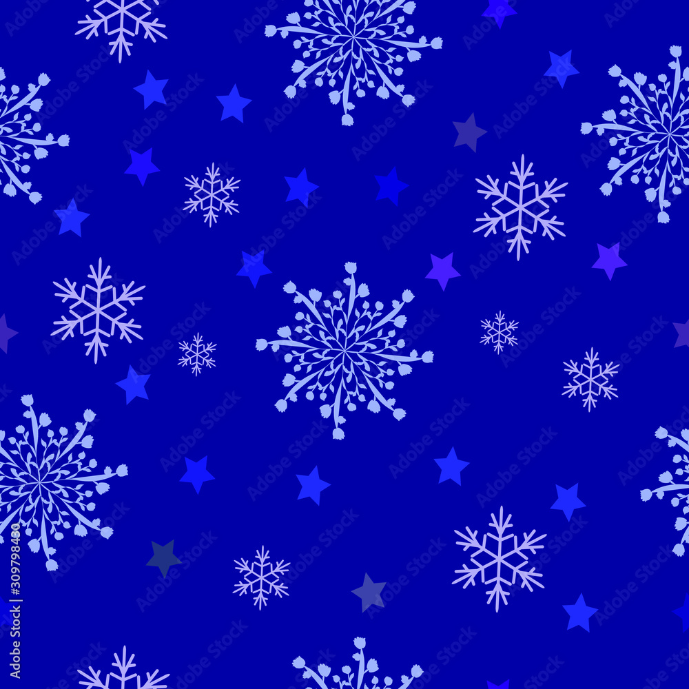 pattern winter snowflakes on background blue pattern winter snowflakes on background blue