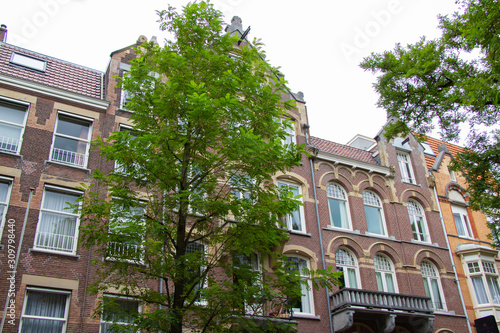 Beautiful European building in Amsterdam  the Netherlands