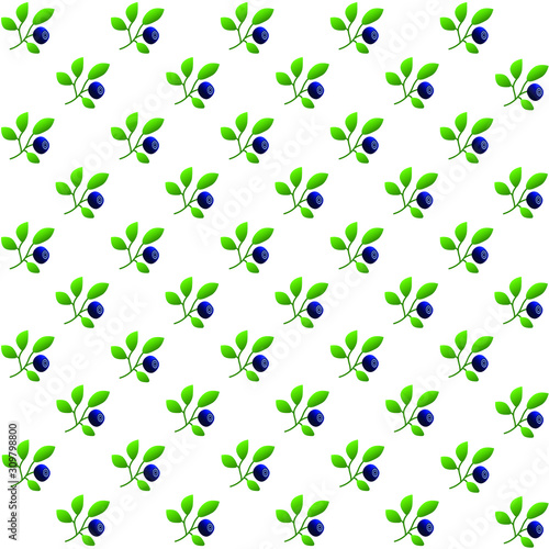 pattern simple blueberry on background white