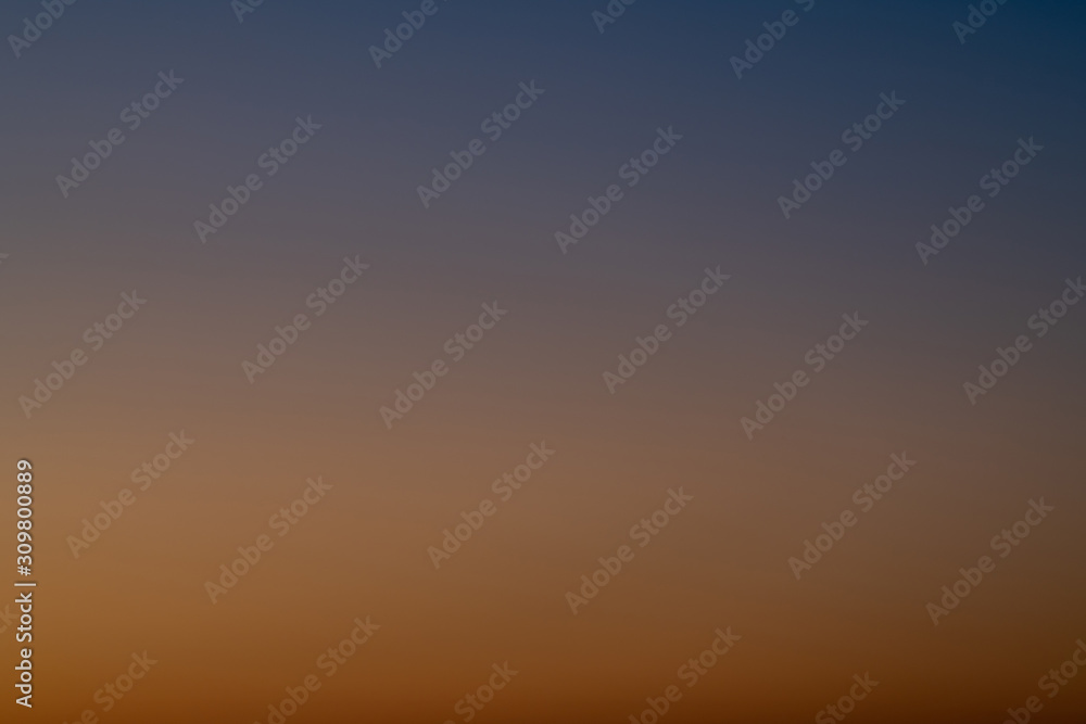 Sky gradient from blue to orange sunset Sky gradient from blue to orange sunset