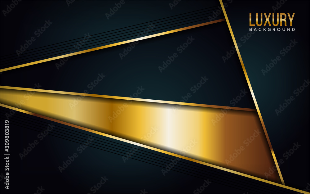 Modern luxurious dark background with golden stripe and textured overlap background. Modern luxurious dark background with golden stripe and textured overlap background.