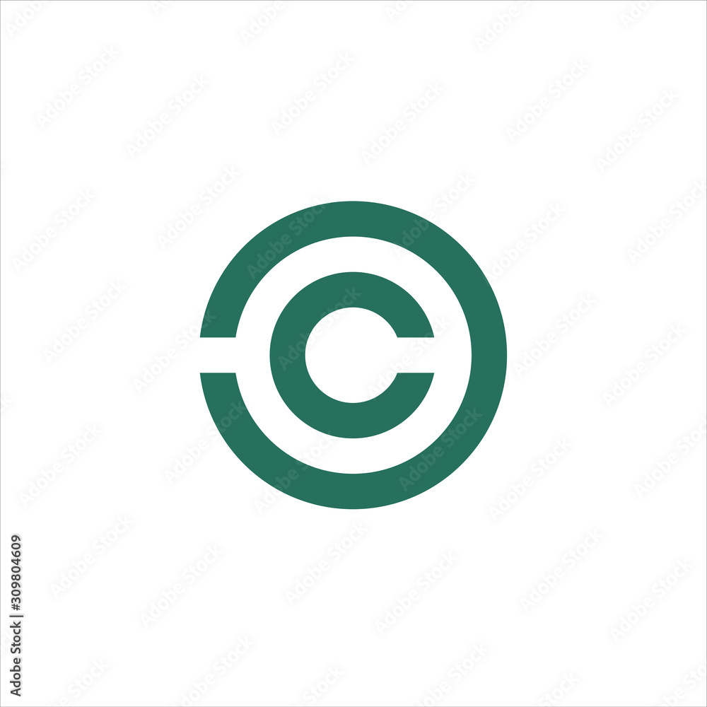 Initial letter CC abstract logo with a circle shape graphic design vector illustration. Symbol, icon, creative Initial letter CC abstract logo with a circle shape graphic design vector illustration. Symbol, icon, creative