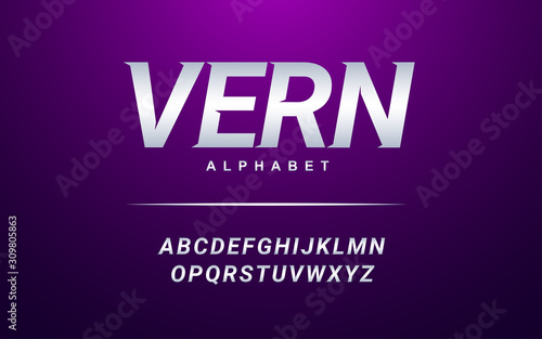 Modern Alphabet Font. Typography modern style silver font set for logo, Poster, Invitation. vector illustration