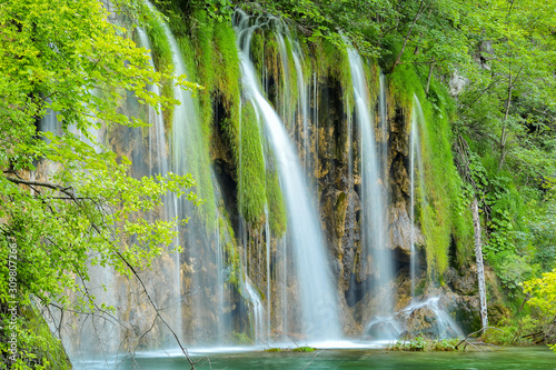 Fototapeta Naklejka Na Ścianę i Meble -  The most spectacular waterfalls from Plitvice - Croatia