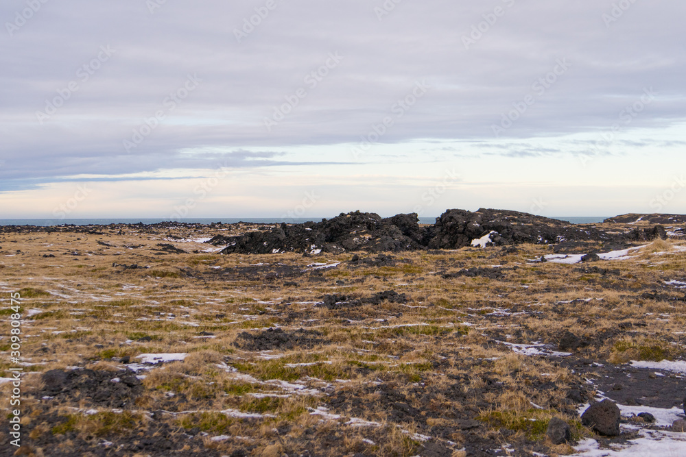 Presqu'il de Reykjavik en hiver Presqu'il de Reykjavik en hiver