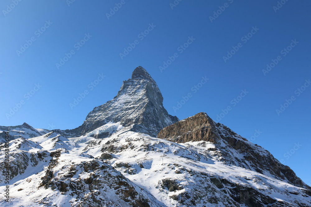 Matterhorn Swiss Alps Zermatt in Winter