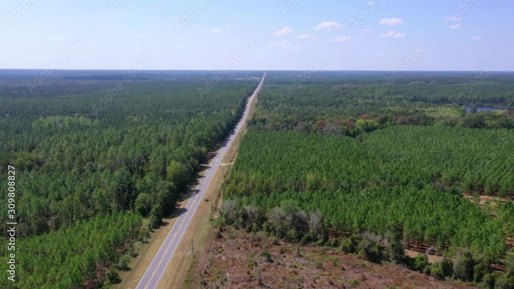 Aerial view of road through south of USA. Aerial view of road through south of USA.