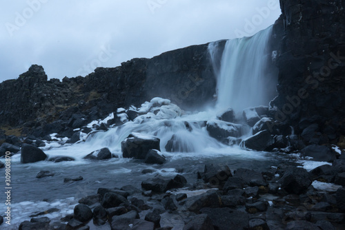 Fototapeta Naklejka Na Ścianę i Meble -  Presqu'il de Reykjavik en hiver