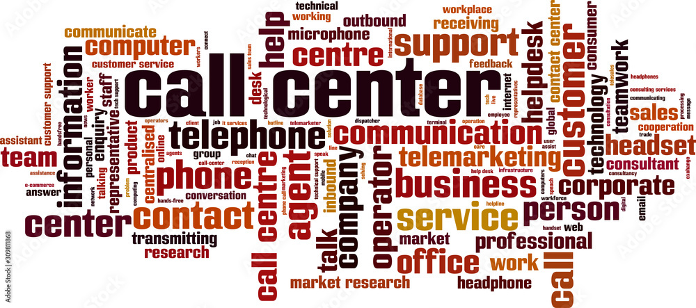 Call center word cloud Call center word cloud