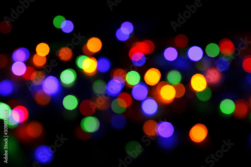 rainbow bokeh christmas lights background