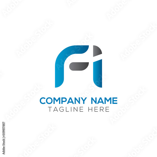 Initial FI Letter Linked Logo. Creative Letter FI Modern Business Logo Vector Template. F I Logo Design