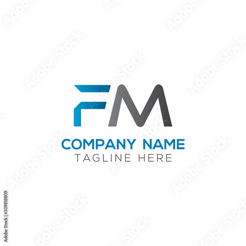 Initial FM Letter Linked Logo. Creative Letter FM Modern Business Logo Vector Template. FM Logo Design