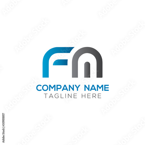Initial FM Letter Linked Logo. Creative Letter FM Modern Business Logo Vector Template. FM Logo Design