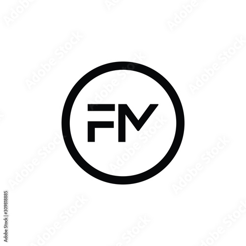 Initial FM Letter Linked Logo. Creative Letter FM Modern Business Logo Vector Template. FM Logo Design