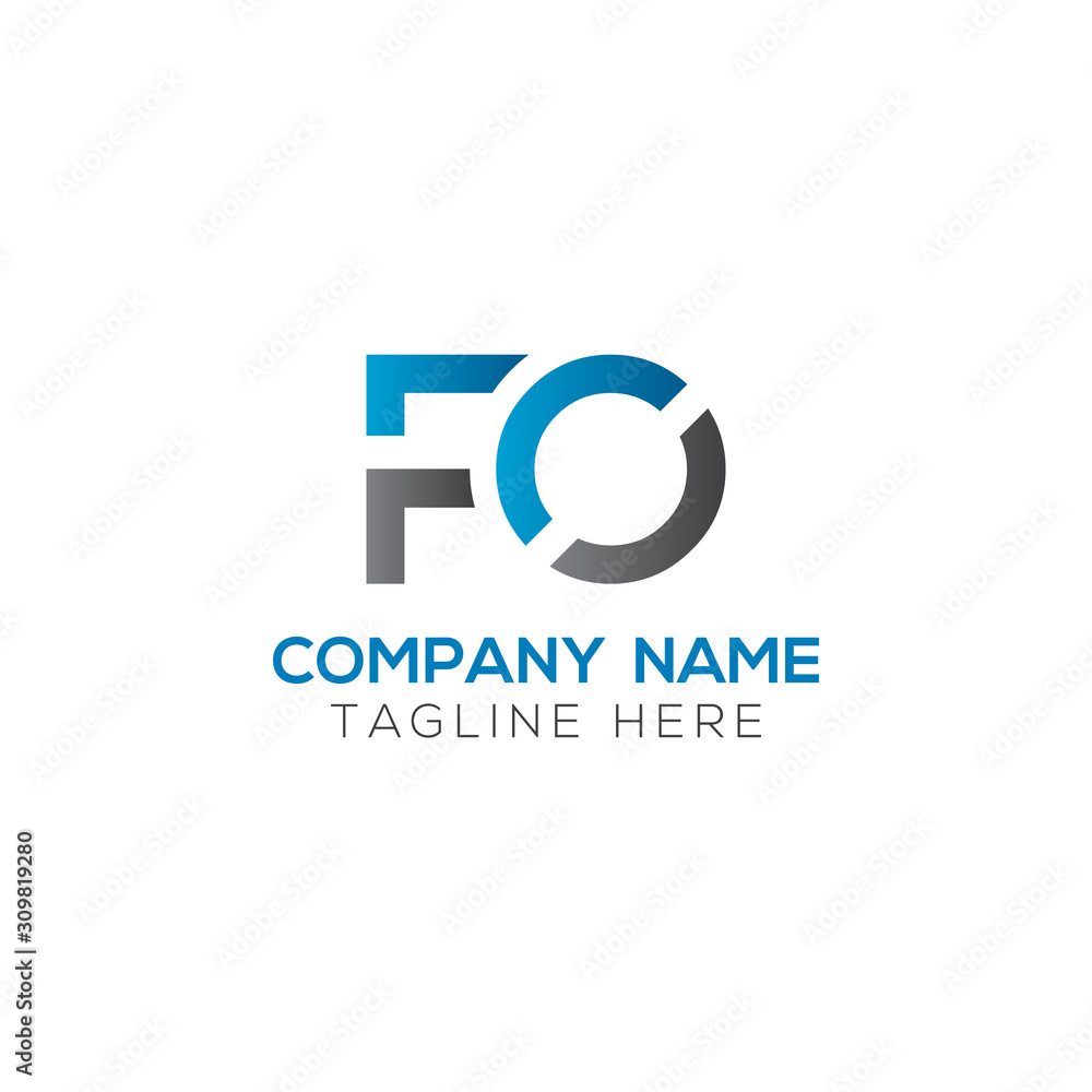 Obraz premium Initial FO Letter Linked Logo. Creative Letter FO Modern Business Logo Vector Template. FO Logo Design