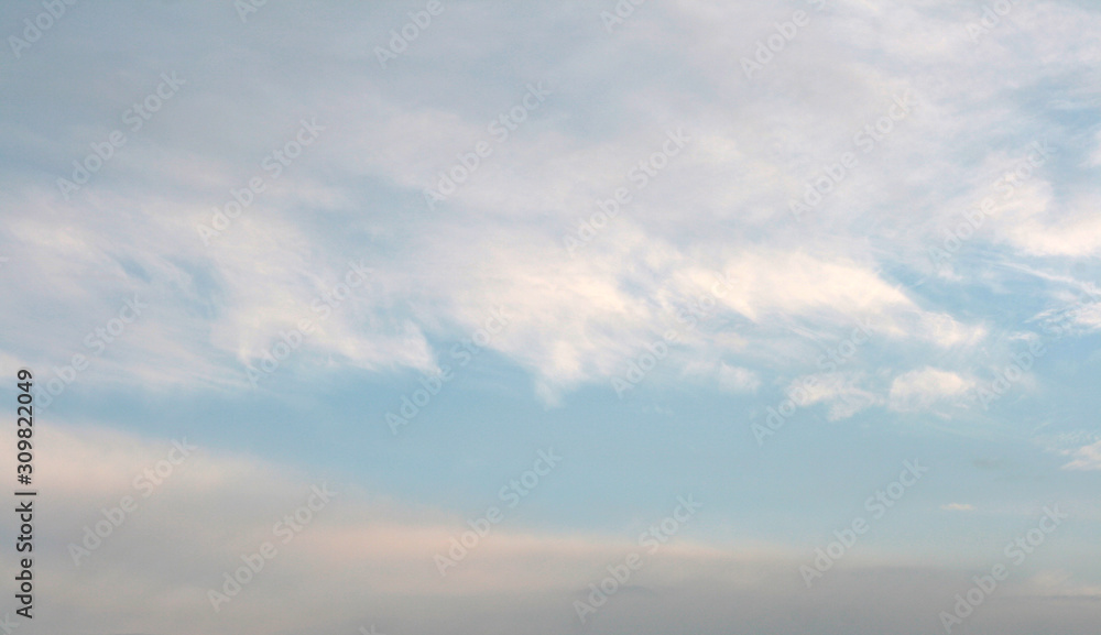  blue sky and white clouds