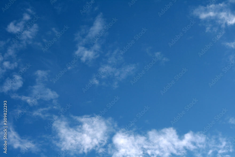  blue sky and white clouds