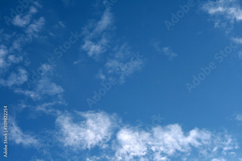  blue sky and white clouds