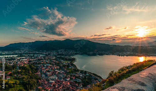 The castle of the Innominato is located between the municipalities of Lecco and Vercurago in Lombardy Italy