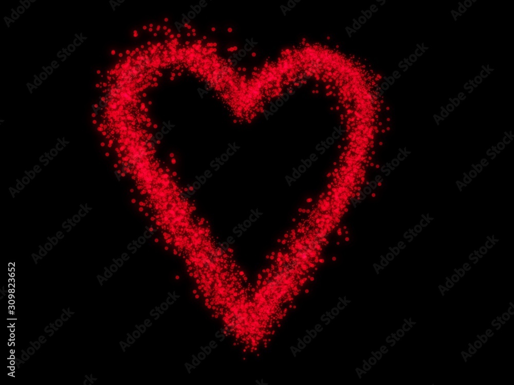 heart on black background heart on black background
