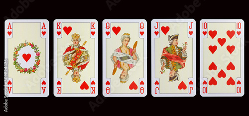 Obraz na płótnie Kartenspiel - Spielkarten w salonie