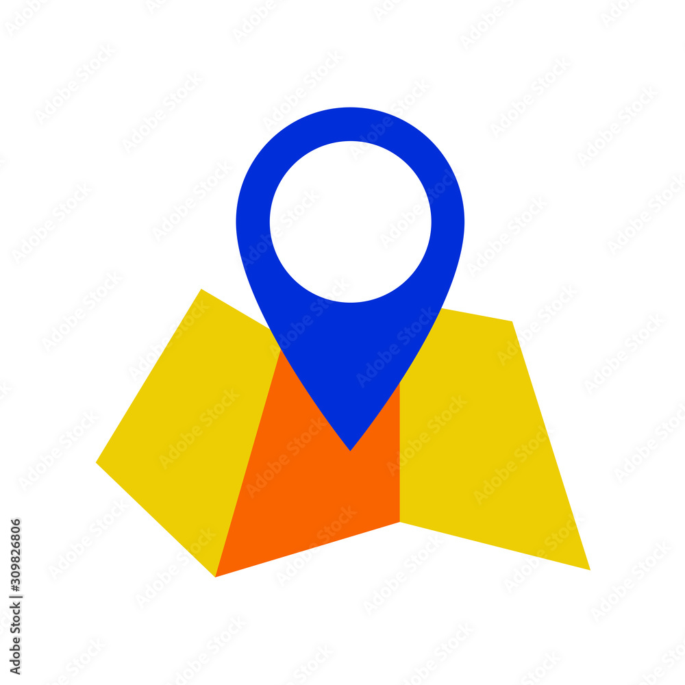 Location icon. Map pointer sign. Navigation pin symbol. Creative logo design template. Location icon. Map pointer sign. Navigation pin symbol. Creative logo design template.