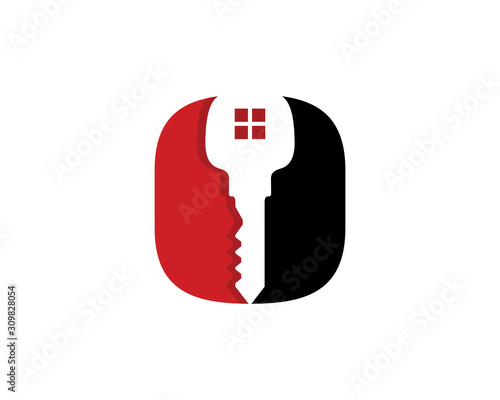 Letter O With Key Logo Vector 001