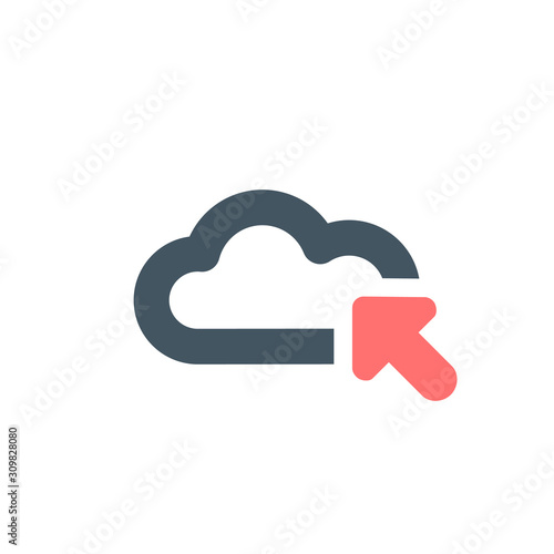 Cloud minimalistic iconwith...