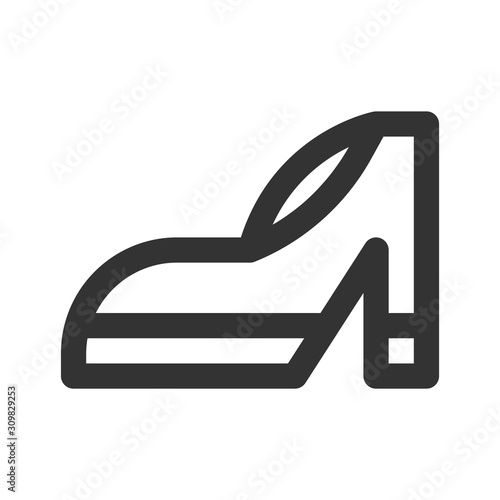 Icon stilettos in outline style. vector illustration and editable stroke. Isolated on white background.