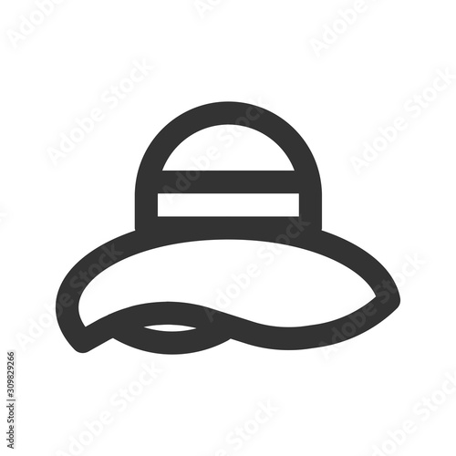 Icon pamela in outline style. vector illustration and editable stroke. Isolated on white background.