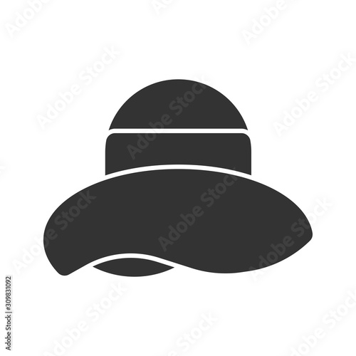 Icon pamela in glyph style. vector illustration and editable stroke. Isolated on white background.