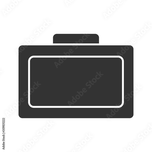 Icon smart tv in glyph style. vector illustration and editable stroke. Isolated on white background.