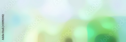 blurred bokeh horizontal background bokeh graphic with light gray, lavender and pastel green colors and space for text