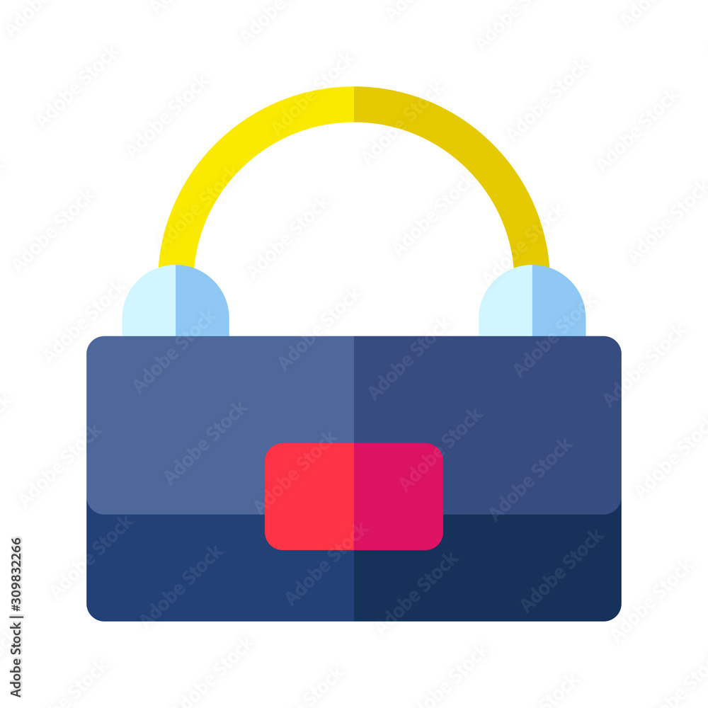 Icon handbag in flat style. vector illustration and editable stroke. Isolated on white background. Icon handbag in flat style. vector illustration and editable stroke. Isolated on white background.