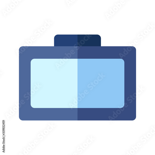 Icon smart tv in flat style. vector illustration and editable stroke. Isolated on white background.