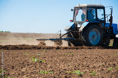 Agriculture with a tractor