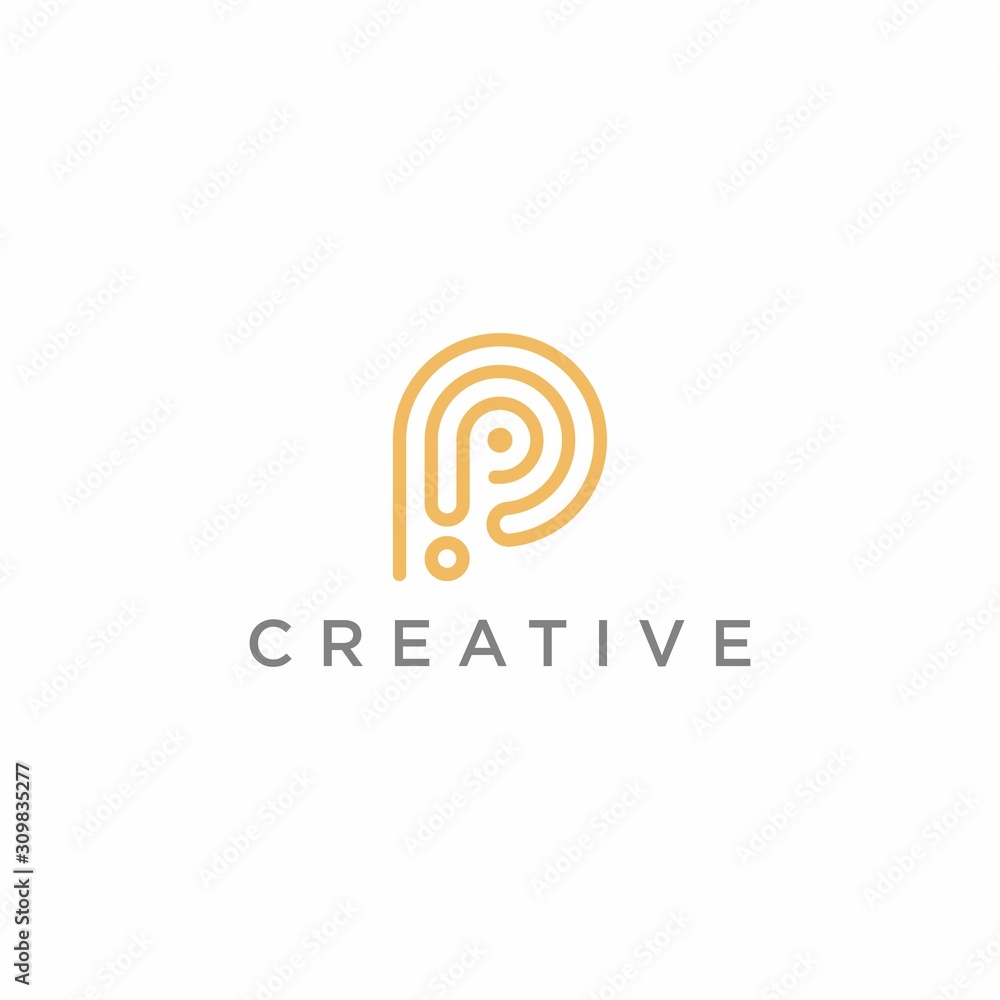 letter P logo premium letter P logo premium