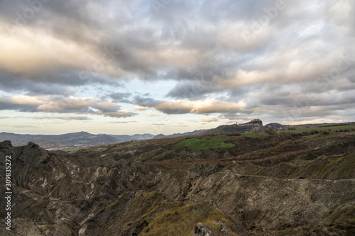 Fantastic places in Marecchia Valley, with the old fortres of Maioletto and San Leo photo