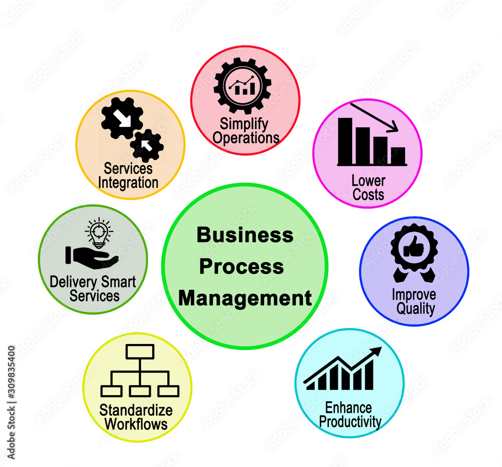Obraz premium Components of Business Process Management