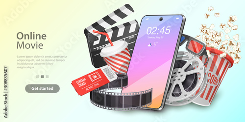 Mobile movie theater, online cinema watching, cinematography and filmmaking.