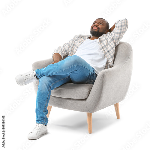 African-American man relaxi...