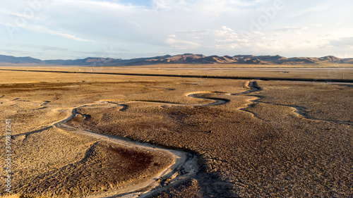 Salt flats desert landscape near Fallon NV photo