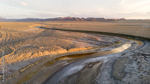 Salt flats desert landscape near Fallon NV