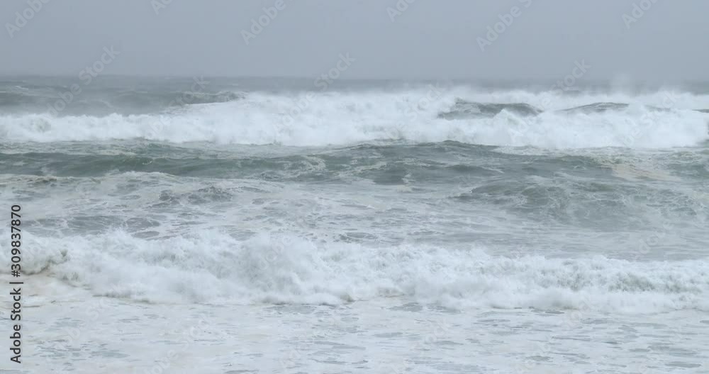Rough Sea And High Tide As Hurricane Nears Land - Halong Rough Sea And High Tide As Hurricane Nears Land - Halong