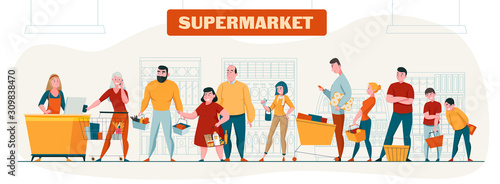 Supermarket Horizontal Composition